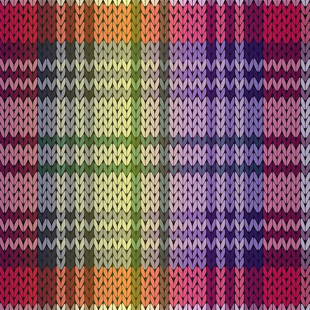 simsearch:400-05370173,k - Knitting seamless vector pattern as a fabric texture with gradient mainly in purple and violet hues Foto de stock - Super Valor sin royalties y Suscripción, Código: 400-08997417