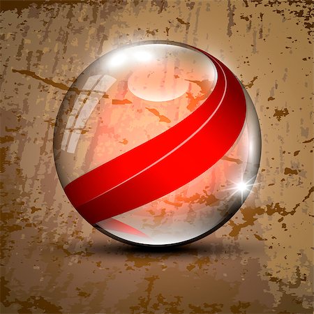 simsearch:400-05041370,k - Vector illustration of the clear sphere with red lines inside Stock Photo - Budget Royalty-Free & Subscription, Code: 400-08997461