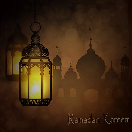 Ramadan Kareem, greeting background with pattern and light Mosque silhouette Stock Photo - Budget Royalty-Free & Subscription, Code: 400-08997471