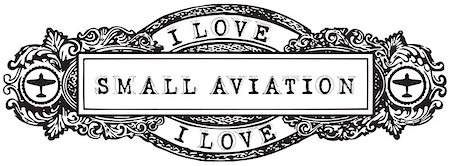 Vintage banner I Love Small Aviation. Vector in the old style. Foto de stock - Super Valor sin royalties y Suscripción, Código: 400-08997610