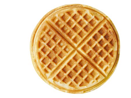 close up of plain belgium american waffles isolated Foto de stock - Super Valor sin royalties y Suscripción, Código: 400-08997626