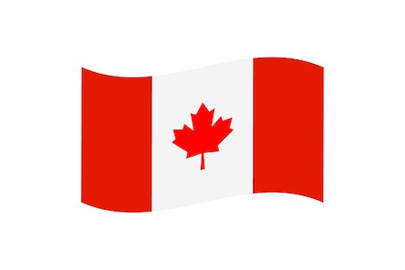 illustration of the national flag of Canada  - the Maple Leaf on white background. Foto de stock - Royalty-Free Super Valor e Assinatura, Número: 400-08997644