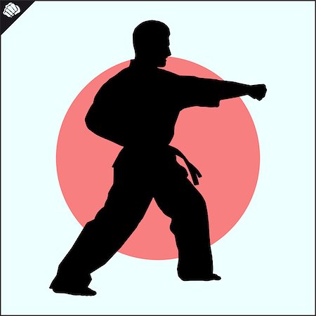simsearch:400-08997729,k - Fighting combat Fighter in kimono dogi taekwondo hapkido Vector EPS Stock Photo - Budget Royalty-Free & Subscription, Code: 400-08997728