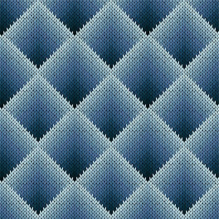 simsearch:400-05370173,k - Seamless knitting vector pattern as a fabric texture in bluish gradation hues Foto de stock - Super Valor sin royalties y Suscripción, Código: 400-08997955