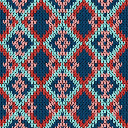 simsearch:400-05370173,k - Knitting variegated seamless vector pattern as a fabric texture in red, blue, turquoise and pink hues Foto de stock - Super Valor sin royalties y Suscripción, Código: 400-08997956