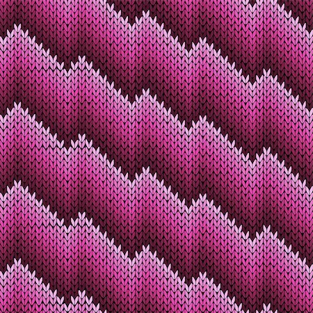 simsearch:400-05370173,k - Knitting zigzag line seamless vector pattern as a fabric texture in gradient magenta hues Foto de stock - Super Valor sin royalties y Suscripción, Código: 400-08997959
