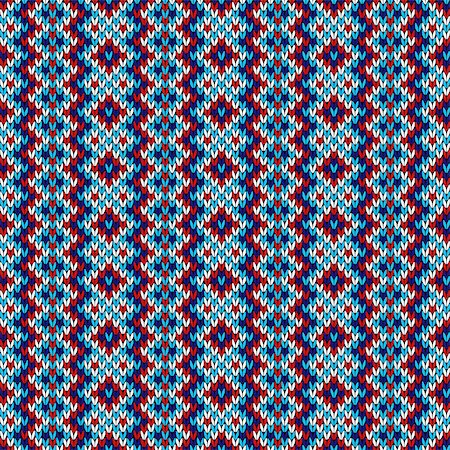 simsearch:400-05370173,k - Knitting seamless vector pattern as a fabric texture in red, white and blue colors Foto de stock - Super Valor sin royalties y Suscripción, Código: 400-08997950