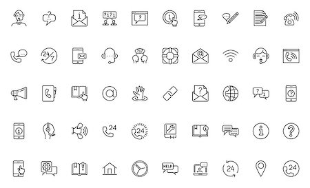 simsearch:400-04372906,k - Simple Set of Help, Support and Contact Us Related Vector Line Icons. Contains such Icons as Phone Assistant, Online Help, Support Service, Video Chat. Editable Stroke. 64x64 Pixel Perfect. Foto de stock - Royalty-Free Super Valor e Assinatura, Número: 400-08997988