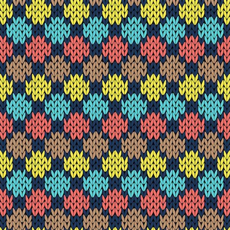 simsearch:400-05370173,k - Knitting seamless variegated vector color pattern as a fabric texture in blue, yellow, red and brown colors Foto de stock - Super Valor sin royalties y Suscripción, Código: 400-08998010