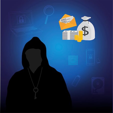 phukankosana (artist) - Business data has been encrypted. malware attack. ransom malware name is wanna cry. vector illustration. Foto de stock - Super Valor sin royalties y Suscripción, Código: 400-08998059