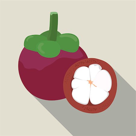 phukankosana (artist) - Mangosteen isolated flat style, Mangosteen icon isolated, Mangosteen on a light Background, vector illustration. Foto de stock - Super Valor sin royalties y Suscripción, Código: 400-08998060