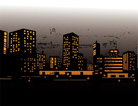 simsearch:400-04810537,k - Vector illustration of urban skylines Photographie de stock - Aubaine LD & Abonnement, Code: 400-08998192