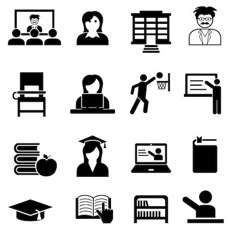 professor icon - College and university higher education web icon set Stock Photo - Budget Royalty-Free & Subscription, Code: 400-08998482