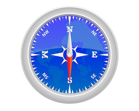 simsearch:400-04908052,k - Sea compass for heading and direction on a white background Stockbilder - Microstock & Abonnement, Bildnummer: 400-08998660