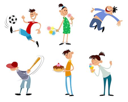 Vector illustration of a six children set Stock Photo - Budget Royalty-Free & Subscription, Code: 400-08998713