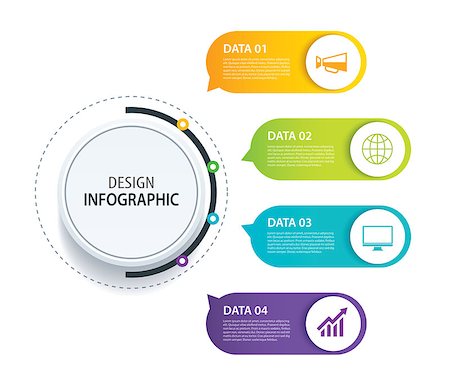 simsearch:400-08707424,k - 4 infographic design vector and marketing icon.Can be used for workflow layout, diagram, data, option, banner, web design. Business concept with steps processes. Stock Photo - Budget Royalty-Free & Subscription, Code: 400-08998874