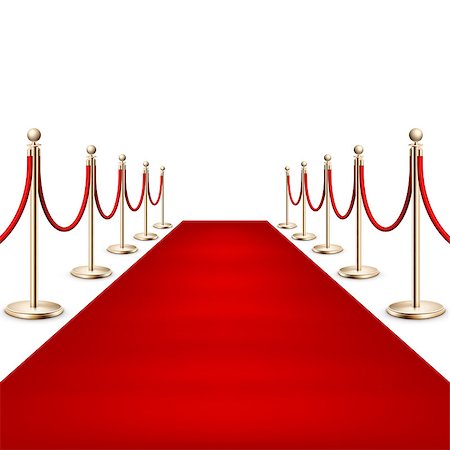 simsearch:400-09153929,k - Realistic Red carpet between rope barriers on ceremonial vip event. Isolated on white. And also includes EPS 10 vector Foto de stock - Super Valor sin royalties y Suscripción, Código: 400-08998977