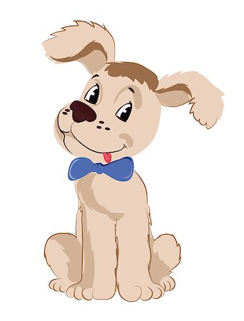 Funny puppy coffee color. Cartoon style.Cute dog Fotografie stock - Microstock e Abbonamento, Codice: 400-08999090