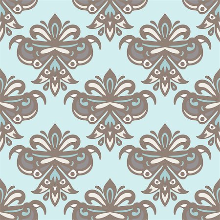 Luxury Damask flower vintage seamless pattern background Stockbilder - Microstock & Abonnement, Bildnummer: 400-08999268