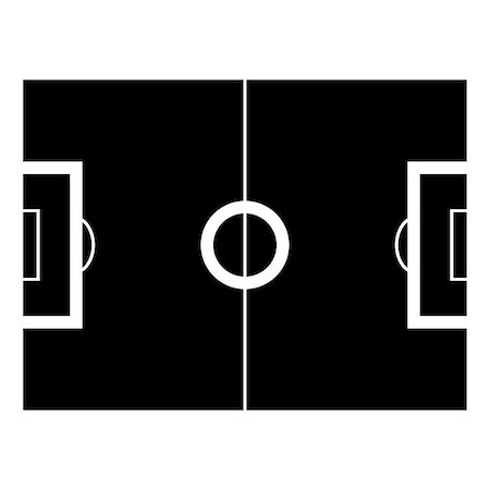 Soccer field it is the black color icon . Stock Photo - Budget Royalty-Free & Subscription, Code: 400-08999453