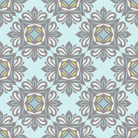 Abstract Luxury Damask seamless tiled ornamental vector pattern for fabric Photographie de stock - Aubaine LD & Abonnement, Code: 400-08999554