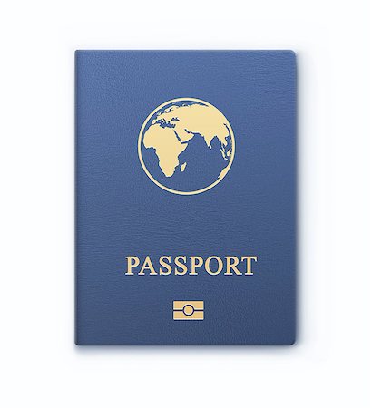 simsearch:400-05753855,k - Vector illustration of blue passport with map, international identification document for travel, isolated on white background Photographie de stock - Aubaine LD & Abonnement, Code: 400-08999663