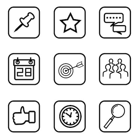 phukankosana (artist) - Service icons on white background. Vector illustration. Foto de stock - Super Valor sin royalties y Suscripción, Código: 400-08999856