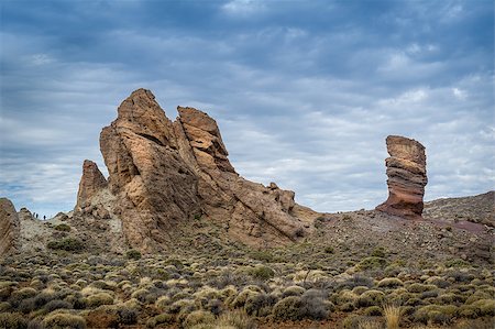 Famous Roques de Garcia volcanic rocks landscape. Canary islands, Tenerife, Spain. Stock Photo - Budget Royalty-Free & Subscription, Code: 400-08999851