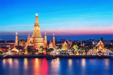 prang - Wat Arun night view Temple in bangkok, Thailand Stock Photo - Budget Royalty-Free & Subscription, Code: 400-09008457