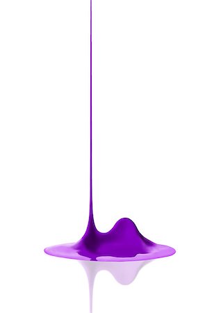 Nail polish liquid drop porple color with reflection on white background. 3D illustration Stock Photo - Budget Royalty-Free & Subscription, Code: 400-09008559