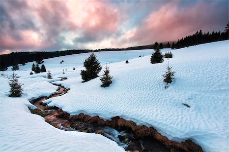 simsearch:400-07089747,k - mountain river during winter sunset, Germany Stock Photo - Budget Royalty-Free & Subscription, Code: 400-09008601