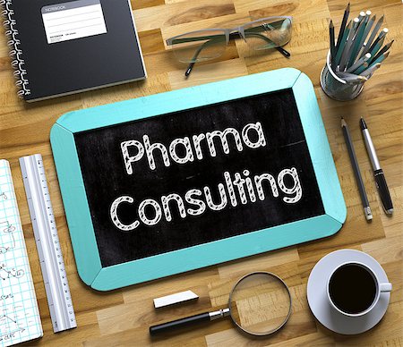 pharma - Pharma Consulting on Small Chalkboard. Pharma Consulting. Business Concept Handwritten on Mint Small Chalkboard. Top View Composition with Chalkboard and Office Supplies on Office Desk. 3d Rendering. Stock Photo - Budget Royalty-Free & Subscription, Code: 400-09008999