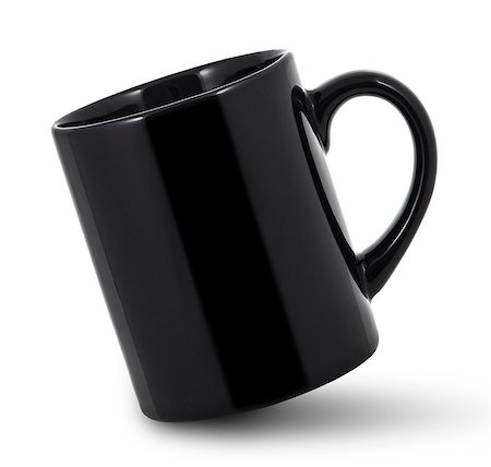 simsearch:400-06461761,k - Black cup isolated on white background with clipping path Fotografie stock - Microstock e Abbonamento, Codice: 400-09009106