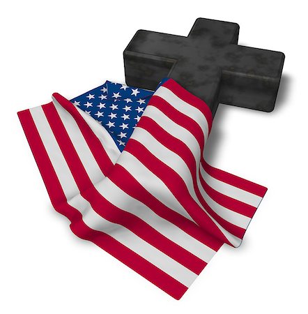 simsearch:400-06749464,k - christian cross and flag of the usa - 3d rendering Stock Photo - Budget Royalty-Free & Subscription, Code: 400-09009774