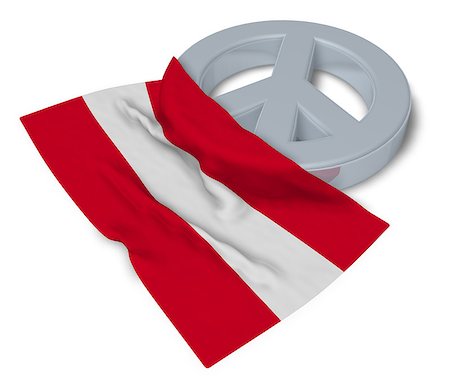 simsearch:400-06419591,k - peace symbol and flag of austria - 3d rendering Photographie de stock - Aubaine LD & Abonnement, Code: 400-09009898