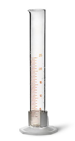 simsearch:632-01140524,k - Empty chemical 25 ml measuring cylinder isolated on white background, studio shot Photographie de stock - Aubaine LD & Abonnement, Code: 400-09009906