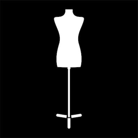 simsearch:400-05683268,k - Fashion stand, female torso mannequin it is the white color icon . Photographie de stock - Aubaine LD & Abonnement, Code: 400-09000049