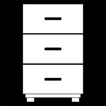 Cabinet it is the white color icon . Stock Photo - Budget Royalty-Free & Subscription, Code: 400-09000056
