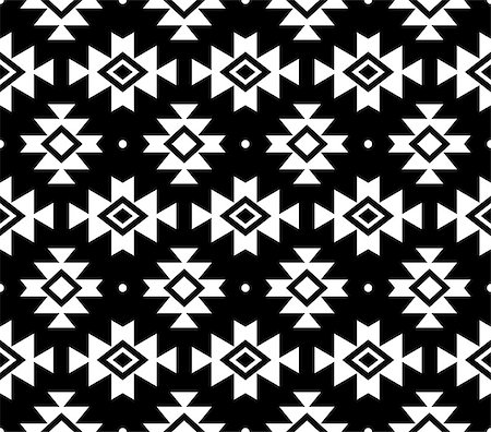 peru indians - Geometric ornament, monochrome decoration with tribal elements Stock Photo - Budget Royalty-Free & Subscription, Code: 400-09000102