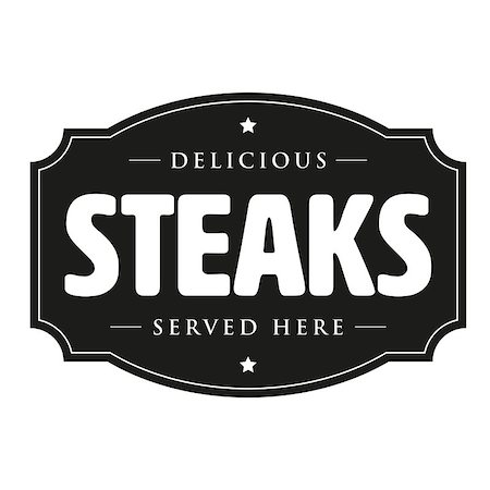 prime rib - Steaks vintage sign black vector Stock Photo - Budget Royalty-Free & Subscription, Code: 400-09000252