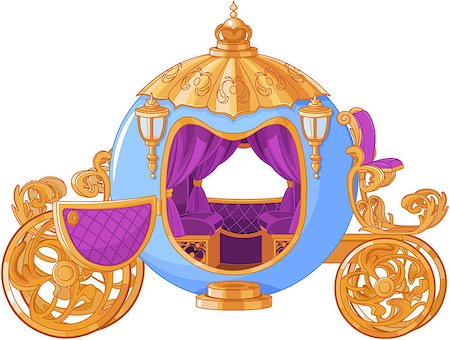 fairytale prince - Illustration of Cinderella fairy tale carriage Stock Photo - Budget Royalty-Free & Subscription, Code: 400-09000272