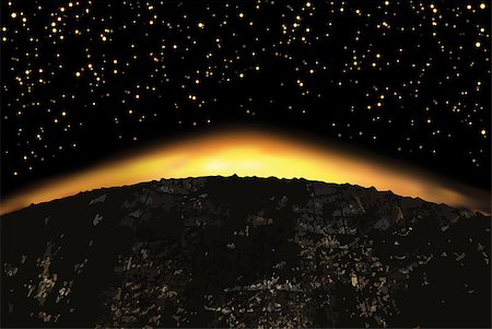 exoplanet - Exoplanet or extrasolar planet. Vector illustration. Universe filled with stars. Stock Photo - Budget Royalty-Free & Subscription, Code: 400-09000412