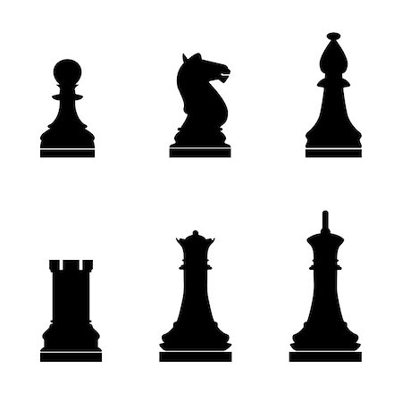 Chess pieces it is the black color icon . Fotografie stock - Microstock e Abbonamento, Codice: 400-09000507