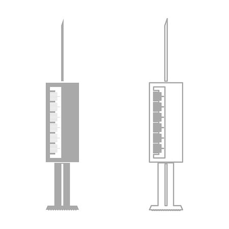 simsearch:400-09109813,k - Syringe it is grey set  icon . Stock Photo - Budget Royalty-Free & Subscription, Code: 400-09000532