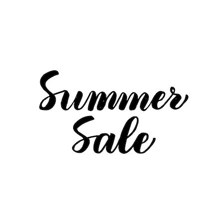 simsearch:400-09108757,k - Summer Sale Handwritten Lettering. Vector Illustration of Brush Pen Calligraphy Isolated over White Background. Stock Photo - Budget Royalty-Free & Subscription, Code: 400-09000746
