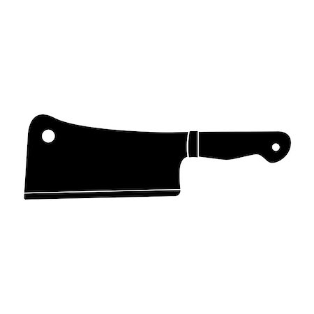 simsearch:400-04708469,k - Meat knife  it is the black color icon . Stock Photo - Budget Royalty-Free & Subscription, Code: 400-09001092