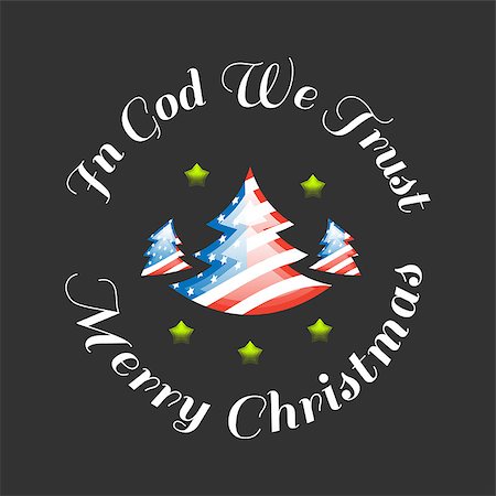 Merry Christmas banner with USA flag on black background Stock Photo - Budget Royalty-Free & Subscription, Code: 400-09001127