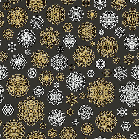 Christmas and New Year seamless pattern with snowflakes. And also includes EPS 10 vector Stock Photo - Budget Royalty-Free & Subscription, Code: 400-09001165