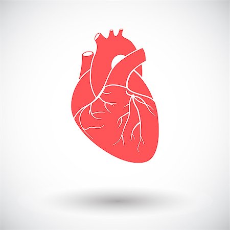 simsearch:400-06912374,k - Heart. Single flat icon on white background. Vector illustration. Stock Photo - Budget Royalty-Free & Subscription, Code: 400-09001405