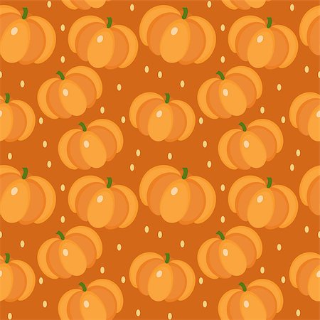 simsearch:400-05693480,k - Pumpkin seamless pattern. Gourd, endless background, texture. Vegetable backdrop Vector illustration Stock Photo - Budget Royalty-Free & Subscription, Code: 400-09001539